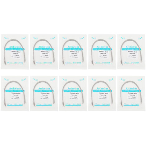 100 pièces Fil d'Arc en Acier Inoxydable 0.018 pouces pour Appareil Dentaire Orthodontique