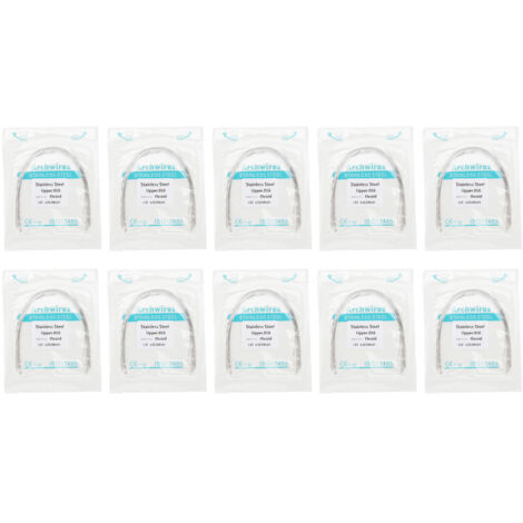 100 pièces Fil Orthodontique Flexible en Acier Inoxydable Haute Résistance pour Arc Dentaire Inférieur