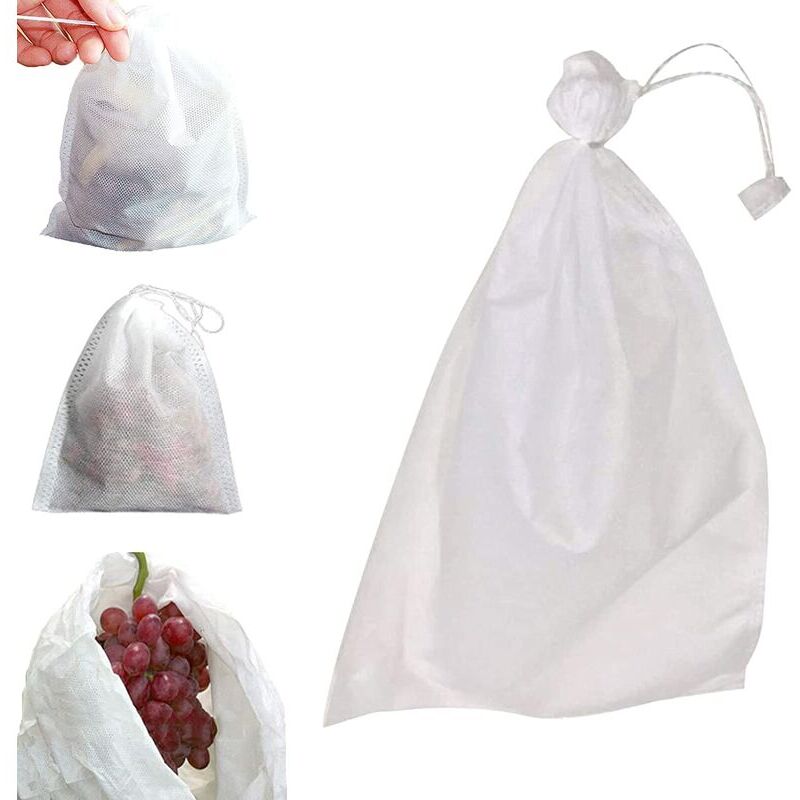 100 pièces fruits légumes raisin protecteur Anti insectes sacs raisin maille sac oiseau antiparasitaire jardin étanche 240X350mm