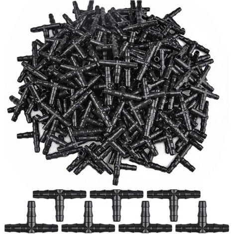 100 pieces garden irrigation tool for 4/7 T 4/7 mm drip irrigation system hose connection (4/7 positive tee)