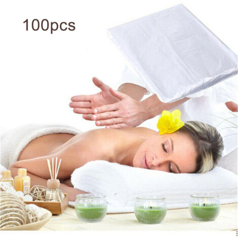 100 pièces Housses de Protection Jetables Imperméables pour Table de Massage, Canapé, Lit et Épilation à la Cire