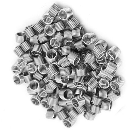 100 Pièces Insert de Réparation Filetés M6 en Acier Inoxydable 304, Manchons Filetés pour Vis, Kit Assortiment