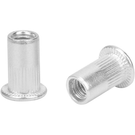 100 pièces inserts filetés à riveter M5 en aluminium, écrous rivets aveugles pour assemblage et fixation