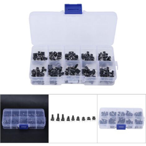 100 pièces interrupteur tactile étanche 6x6x4.3-13mm, micro bouton-poussoir tactile, 10 valeurs