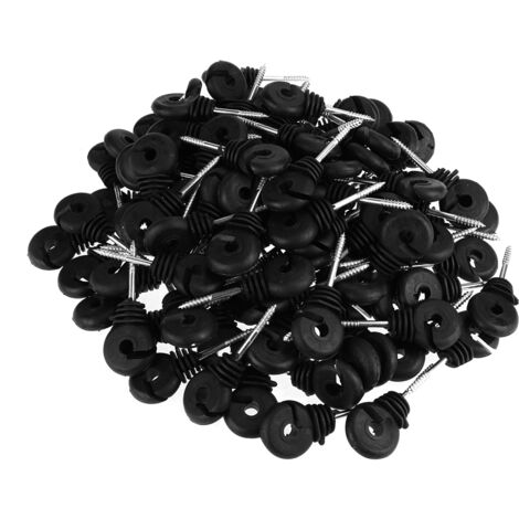 100 pièces Isolateurs pour Clôture Électrique - Accessoires de Montage Court pour Prairie