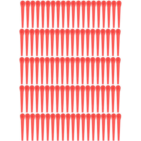 100 pièces Lame de coupe 12x7mm pour Tête de Débroussailleuse et Tondeuse à Gazon