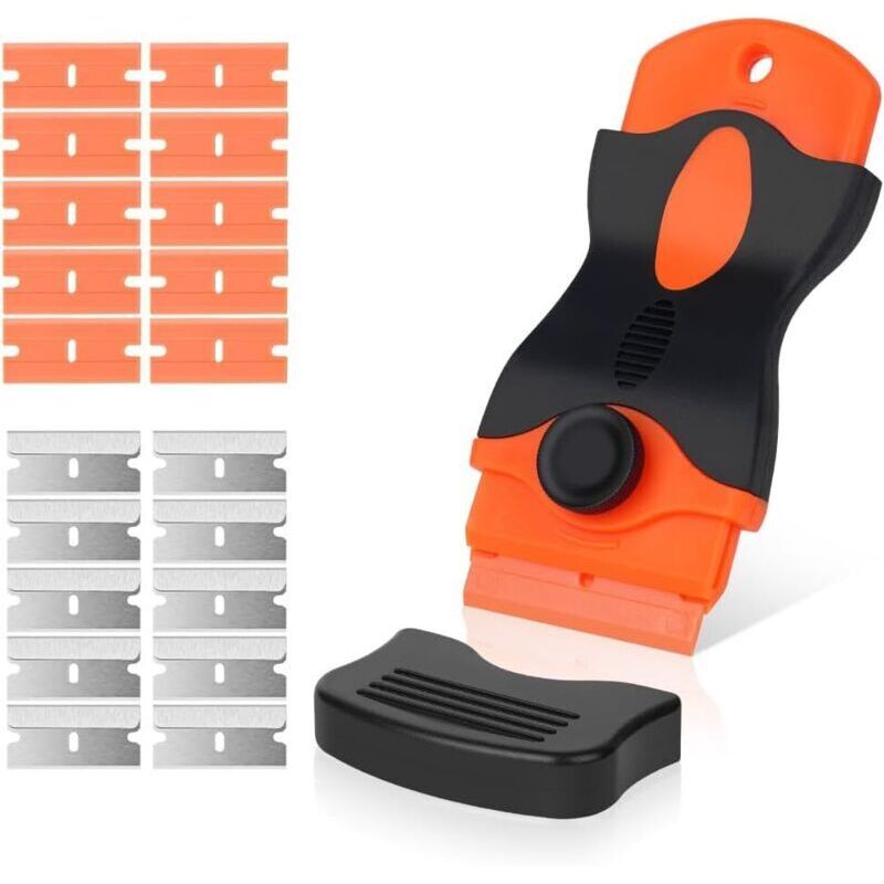 100 pièces Lame Grattoir de Rechange, Grattoir Vitre, Grattoir Vitrocéramique,