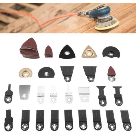 100 pièces Lames de Scie Oscillantes Plongeante à Libération Rapide Multi-outils Couper Bois Métal Plastique pour Lame de scie , Lame De Scie