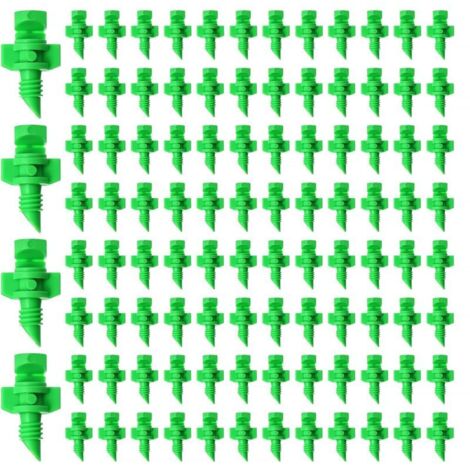 100 Pièces Micro Buse D'arrosage de Jardin, 180 Degrés Micro Jardin Pelouse Eau Brumisateur Buse, Mini Jardin D'irrigation Buse de Pulvérisation Arroseur Système D'irrigation