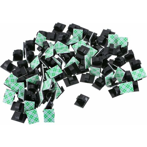 100 Pièces Multi-Usage Clips Autocollants Câble Clips de Fil Câble de Fixation Gestion de Câbles pour Messy Cables dans la Maison, Bureau et Voiture