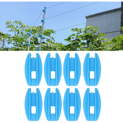 100 Pièces Par Paquet Clôture Électrique Pulsée Accessoires de Support pour Système d'Alarme Périmétrique Haute Tension Bleu - KZQ