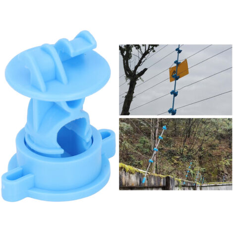 100 Pièces Par Paquet Isolateurs pour Clôture Électrique Boulon Universel Intermédiaire 9.5mm en Plastique ABS Bleu - KZQ