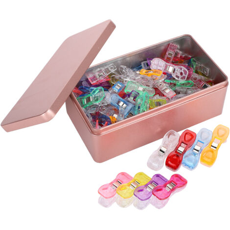 100 Pièces Pinces à Coudre Multicolores pour Couture, Patchwork et Ourlets - Clips Sécurité Tissu