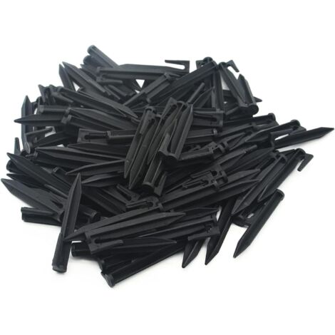 100 Pièces Piquet Fil Robot Tondeuse, Piquets de Fixation pour Câbles Périphériques Tondeuse Crochet Accessoires Définition Surface Jardin -