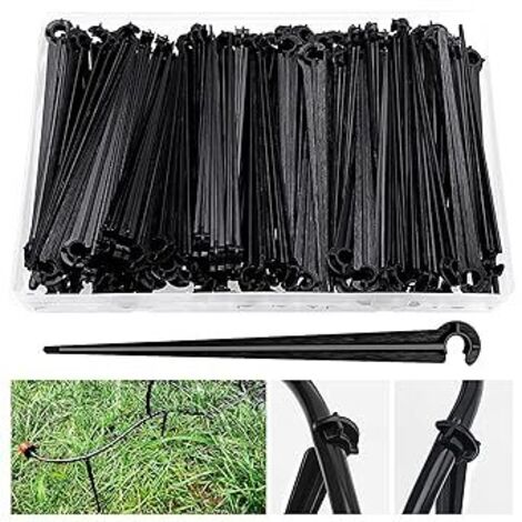 100 Pièces Piquets de Support de Tuyau D'irrigation, D'irrigation D'égouttement Support, Irriging Drip Support Stakes, pour Tube d'égouttement 4/7mm, pour Potagers, Jardins, Parterres