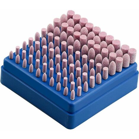 100 pièces polissage abrasif monté pierre outil rotatif disque de meulage pour outils rotatifs Dremel 3mm tige
