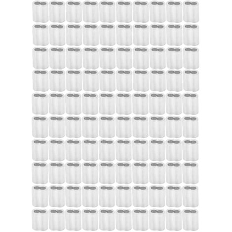 100 Pièces Raccord Aluminium M4 Double Trou pour Câble, Manchon de Serrage en Forme de 8 pour Câble Métallique