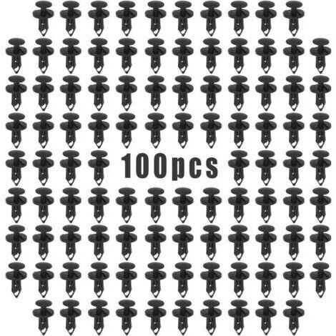 100 Pièces Rivet Clips Plastique Voiture, Clips Pare-Chocs Universels, Rivets Plastiques Fixation, Rivets Clips Plastique, Rivet Clips Plastique Voiture, Rivet Plastique Automobile