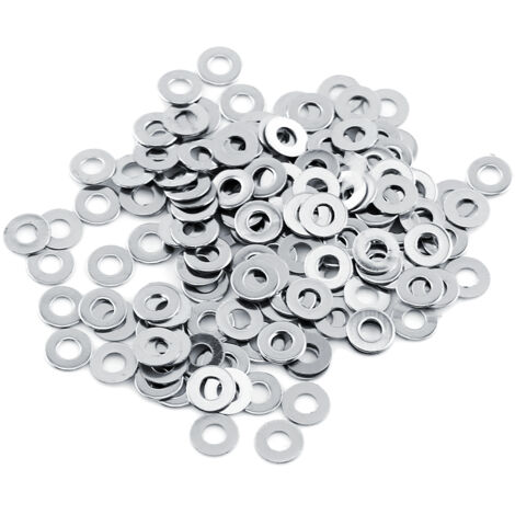 100 pièces Rondelles plates en acier inoxydable 304, kit de réparation vis M3 M4 M5 M6 M8 M10, accessoires bricolage