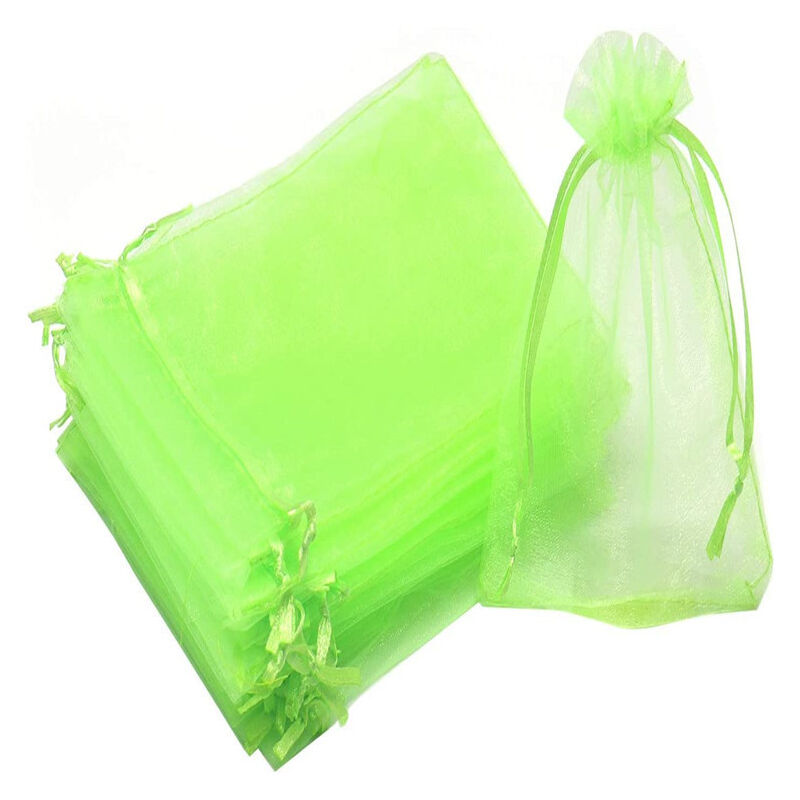 100 pièces Sac de Protection Fruits, Sachets en Organza Respirant avec Cordon de Serrage pour Potéger Les Grappes de Fruits des Frelons et des