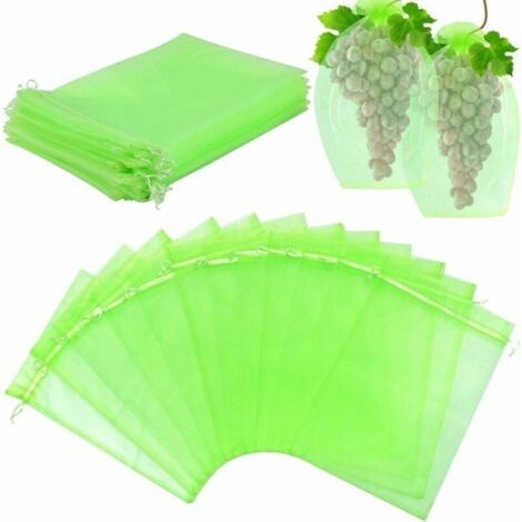 100 Pièces Sac Protection Fruits 20x30cm, Filet Anti Insecte Filet De Protection Jardin Filet Anti Oiseaux pour Protection des F