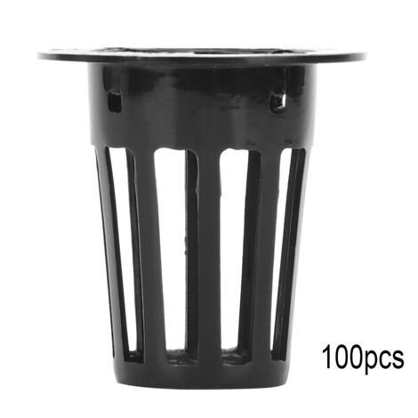 100 pièces serre hydroponique maille Pot hors-sol culture plante fleur culture panier noir