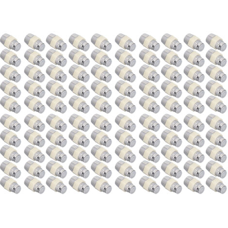 100 Pièces Support LED 5mm en Plastique Argent pour Montage sur Panneau - Accessoires et Kit