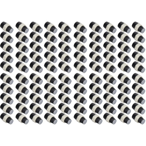100 Pièces Support LED 5mm en Plastique Noir pour Montage sur Panneau - Accessoires et Kit d'Installation