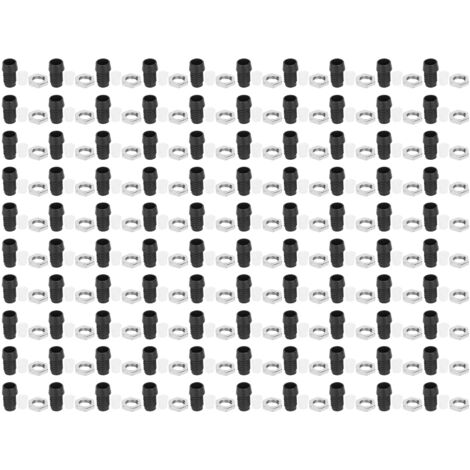 100 Pièces Support LED Plastique Chromé 3mm pour Diodes Électroluminescentes Ampoule Noire