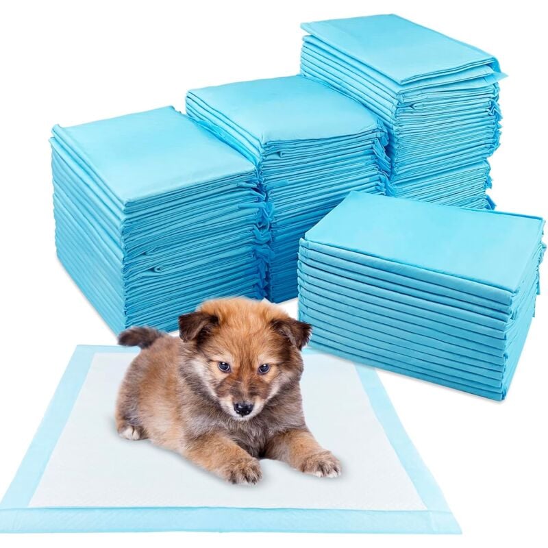 Houhence - 100 Pièces Tapis Absorbant Chien, 33 × 45 cm Alaise Jetable Alèse Pipi Propreté Educateur Chien Animaux, Aleze Impermeable, Pee Pad