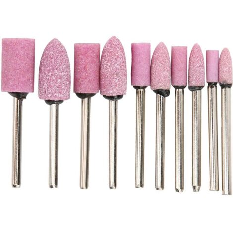 100 Pièces Tête de Meulage Silex, Roue de Sable Corindon de Chrome Rouge Abrasif, Accessoire Sculpture Polissage de Matériel, Kit D'outils Roue de Tête Meulage de Polissage 80 Grains