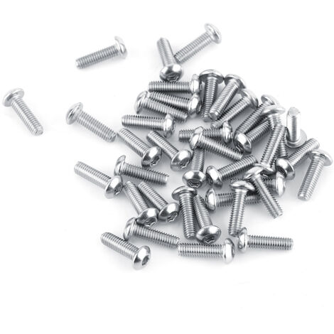 100 pièces Vis à tête hexagonale creuse Bouton en acier inoxydable M3x10 pour réparation et assemblage
