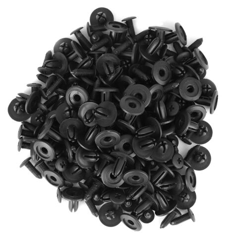 100 pièces voiture rivets en plastique 6mm trou Dia attache garde-boue pare-chocs punaise Clip AP