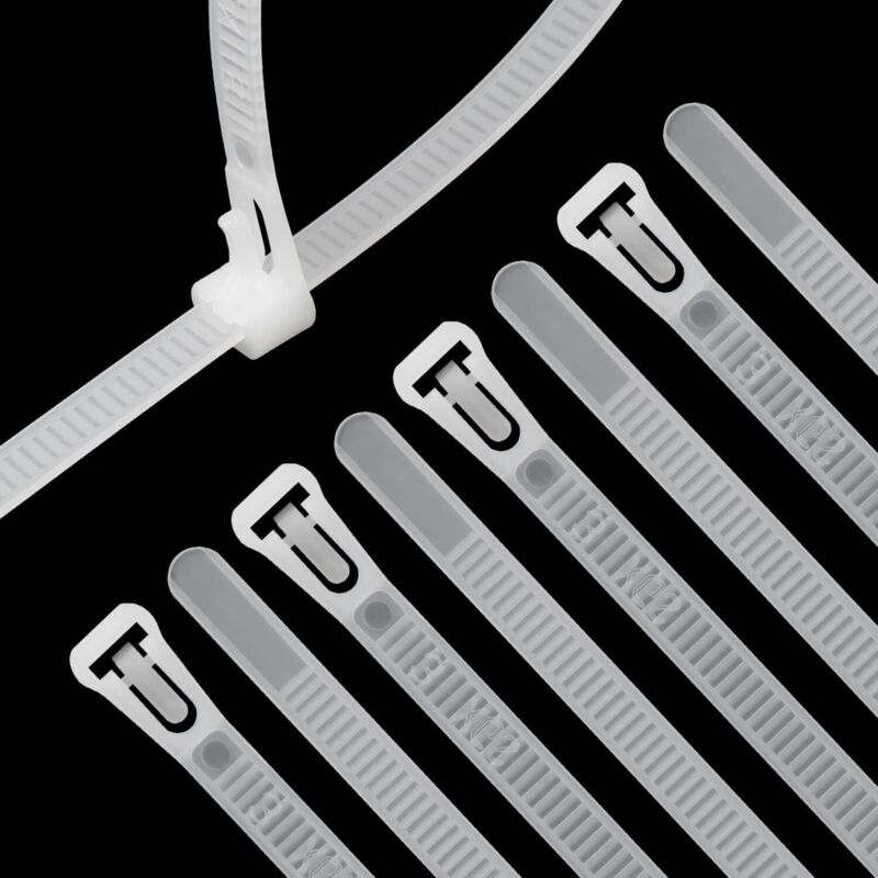 Image of 100 Pieces White Reusable Plastic Cable&hellip;