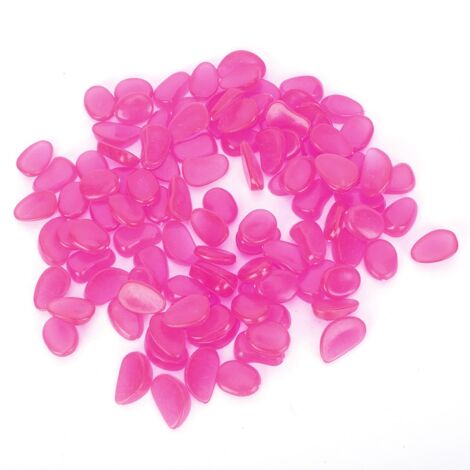 100 Pierres Luminescentes Violet Décor Jardin Aquarium Intérieur Extérieur Décoration Fluorescente