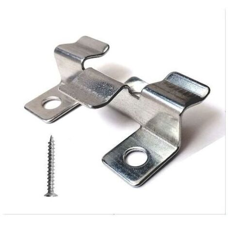 100 piezas de clips de fijación para suelos compuestos con tornillos de acero inoxidable (altura 1 cm)