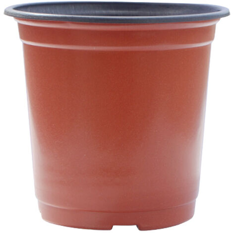 100 piezas de maceteros de plástico blando de 10 cm (diámetro), maceteros, maceteros, maceteros y maceteros, y plástico para plántulas y plantas