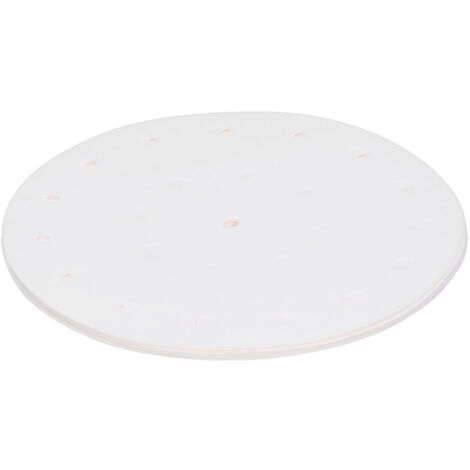 100 piezas de papel absorbente de aceite redondo para barbacoa para sartén (18 cm)
