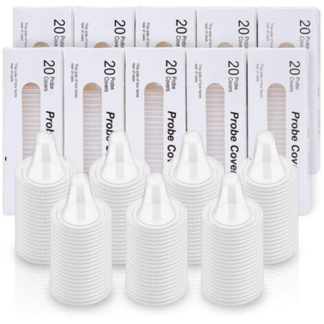 100 piezas de tapas protectoras para termómetro de fiebre Braun, termómetro de oído para fiebre, tapas protectoras de repuesto para termómetro de oído para todos los modelos Braun, termómetro de oído 