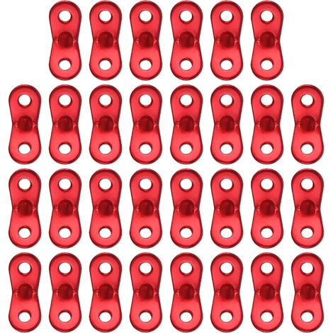 100 piezas de tensor de cuerda para acampar, ajustador de cuerda de aleación de aluminio para carpa, duradero, antideslizante para carpa, lona, senderismo, color rojo