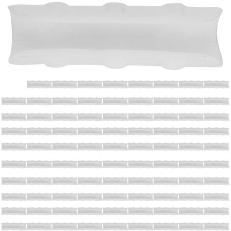 100 pinces de fixation pour tubes de serre, films d'ombrage et filets de jardin, blanc, 22 cm