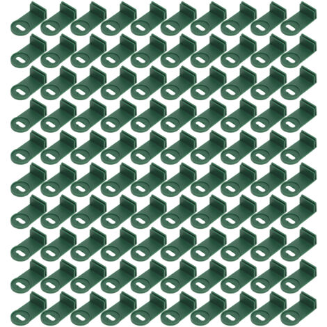 100 pinces de fixation torsadées en plastique pour serre, pinces d'ombrage, pinces d'extension, supports d'isolation pour serre, suspensions pour plantes