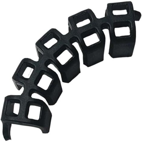 100 pinces de pliage plastique pour tomates, support, renfort, palissage à faible tension (Noir - Neuf)