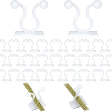 100 pinces pour plantes grimpantes, crochets muraux autocollants pour plantes grimpantes, supports invisibles pour plantes de jardin, pinces de suspension murales (blanc, petite taille)