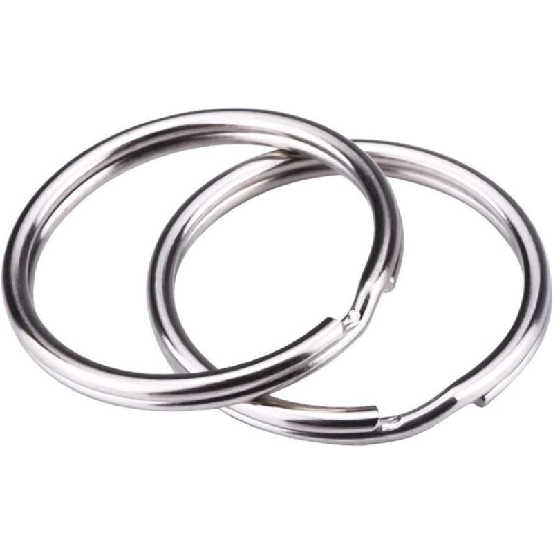 100 porte-clés ronds de 25 mm