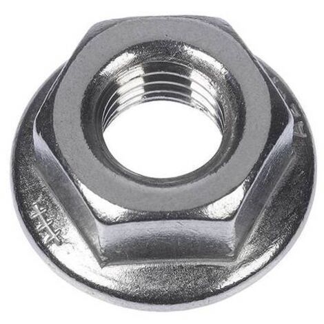 100 PZ DADI ESAGONALI FLANGIATI MU F IN ACCIAIO Misura: M12 Chiave 19 mm