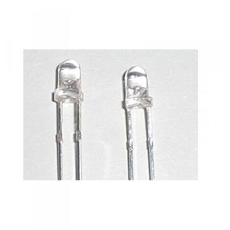 100 PZ LED F3 diametro 3mm Bianco 6000K 3,0-3,2V