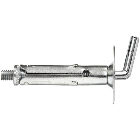 100 pz mini tasselli con gancio corto e rondella   6 mm acciaio zincocromato