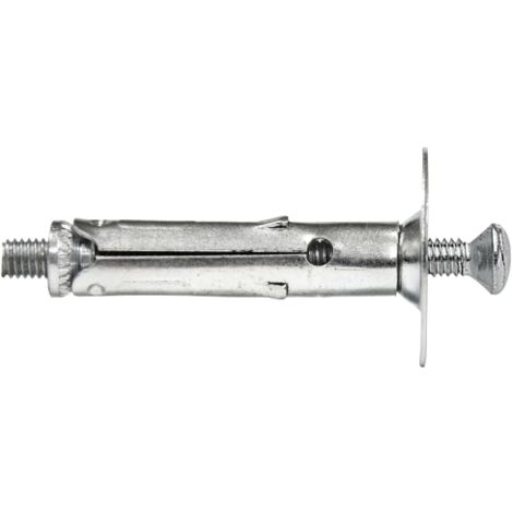 100 pz mini tasselli con vite e rondella 6 mm acciaio zincocromato