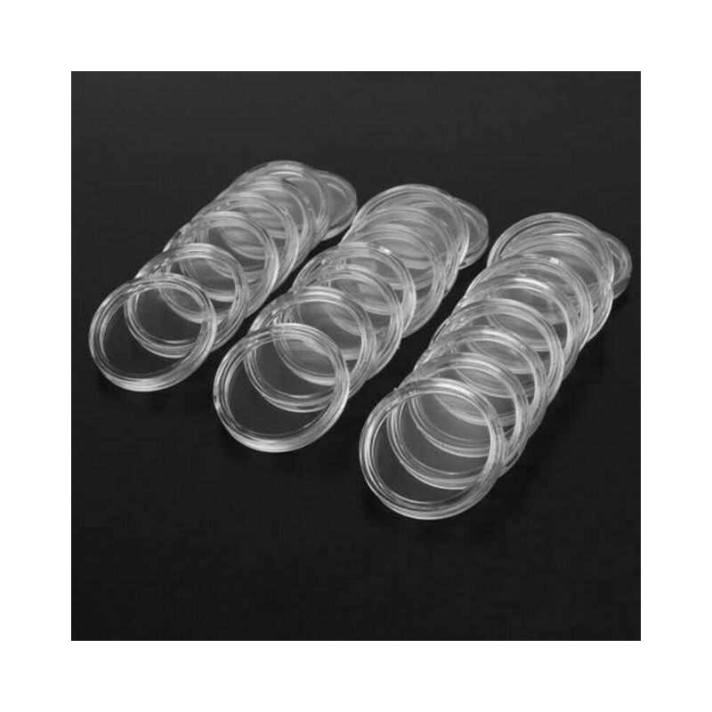 100 pz/lotto 25mm portamonete trasparente capsule